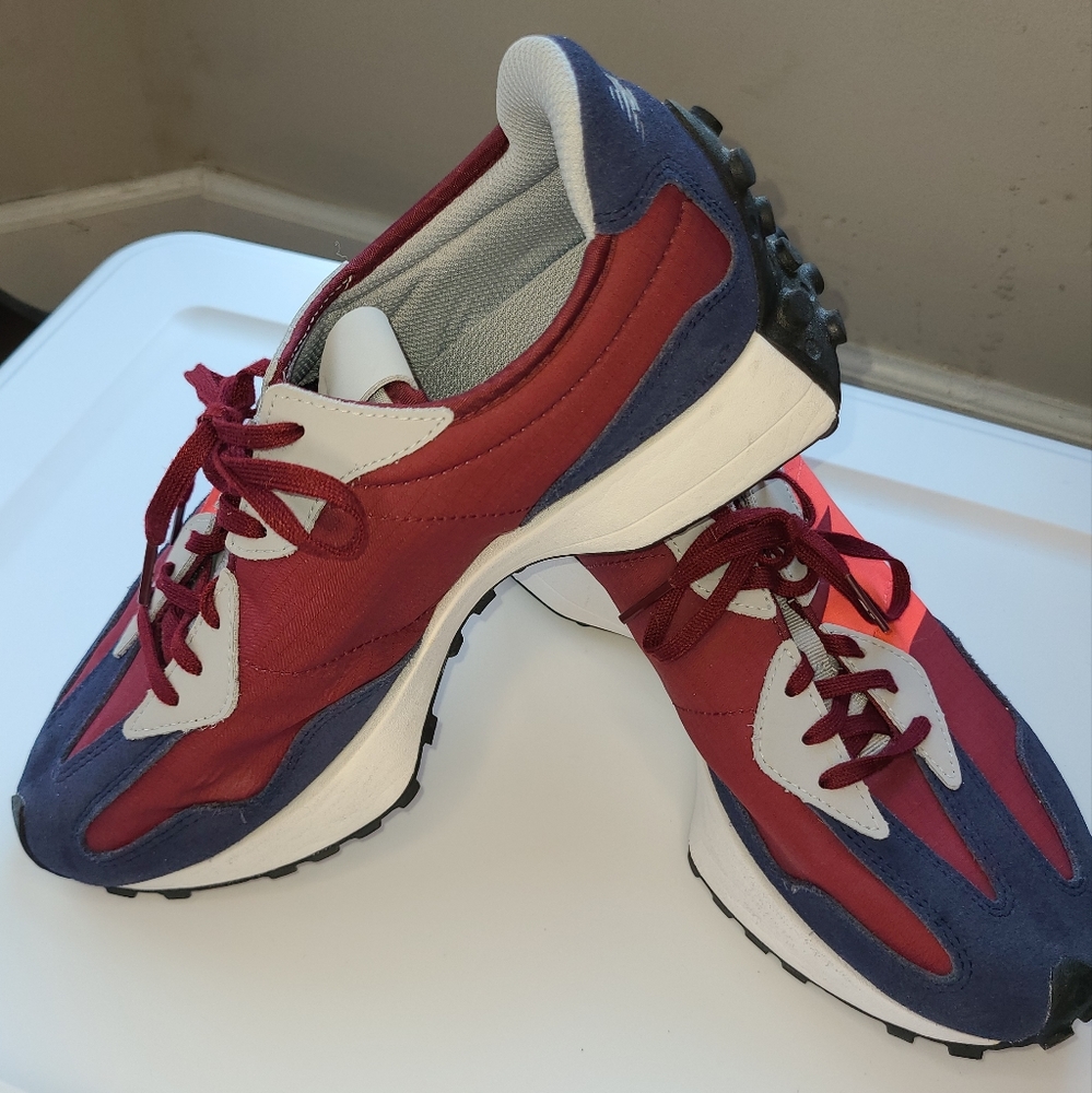 Figs X New Balance 327 Burgundy/Hot Coral Low Top Sne… Gem